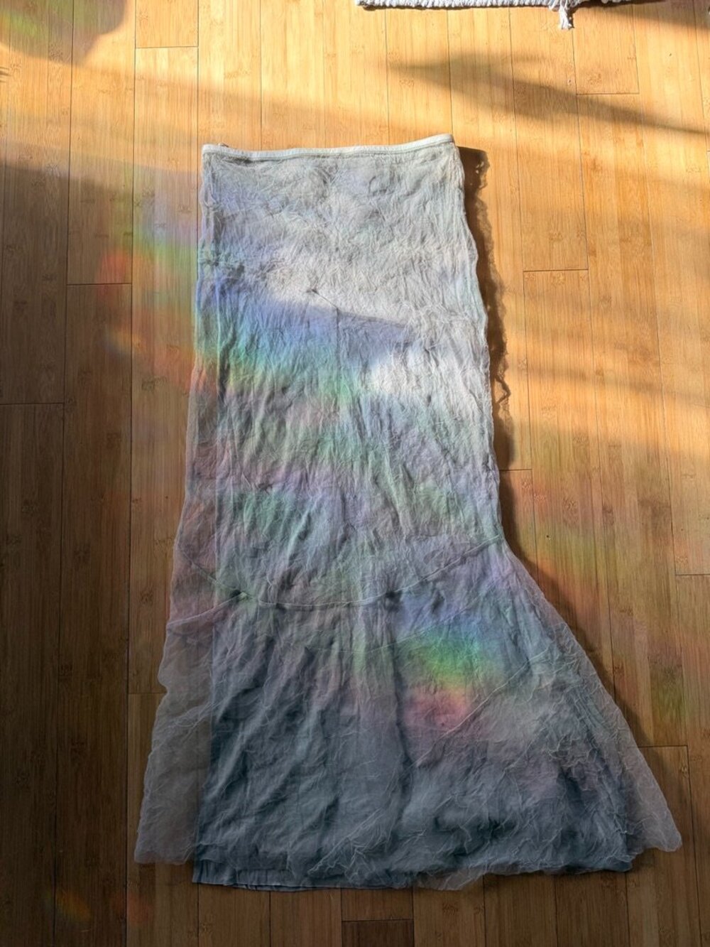 NWT Chan Luu Sundance Sheer Mesh Maxi Skirt Size Large Boho Festival